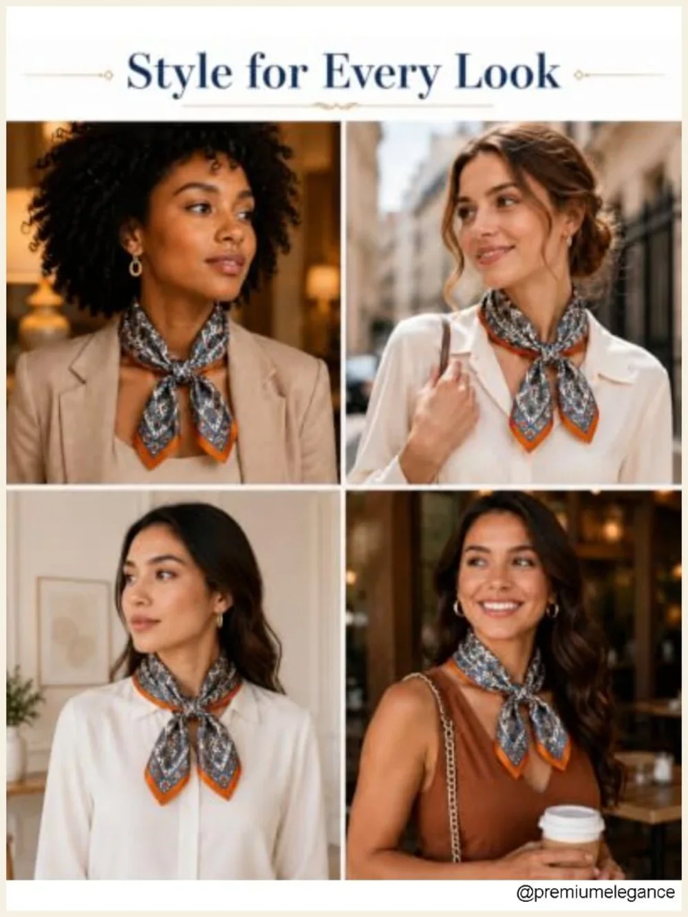 27 Inch Square Satin Scarf for Women, Silk-Like Bandana, Hair Neck Scarf